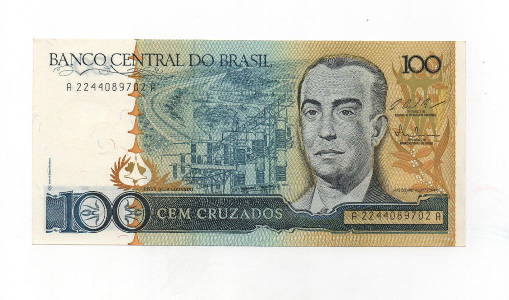 BRASIL DEL AÑO 1986-88 DE 100 CRUCEIROS